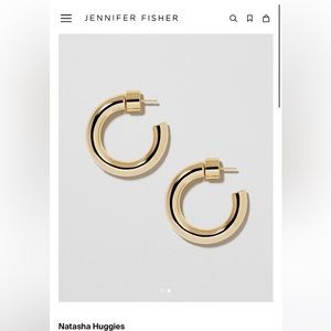 Jennifer Fisher Natasha Huggie Hoops in Silver